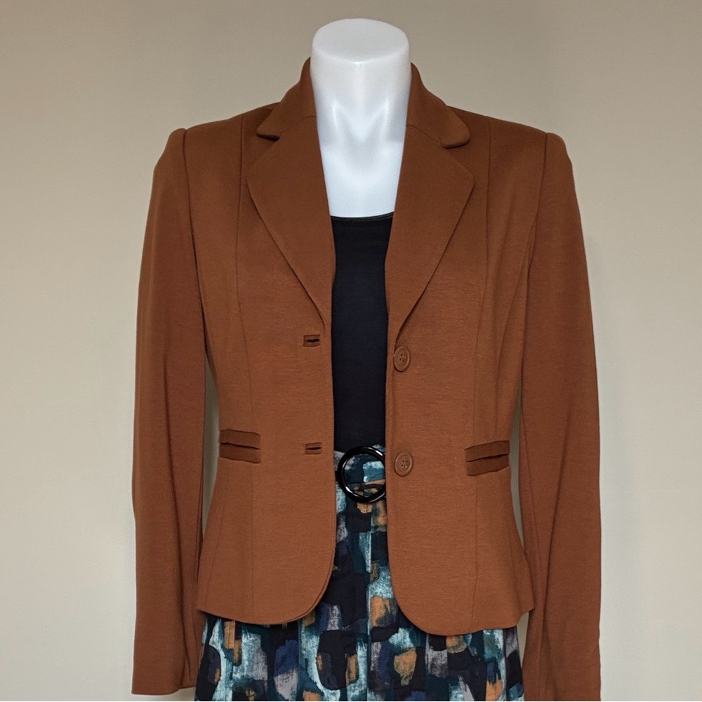 Vintage Cleo Blazer, Terra Cotta / Burnt Orange Colour; Fully Lined; Sz: 2P